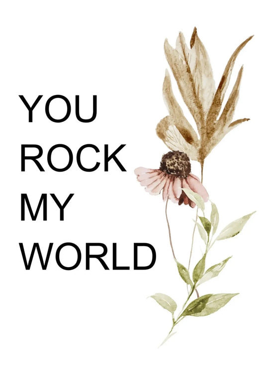 Spruch mit Blume