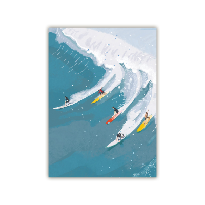 Postkarte Surfing 