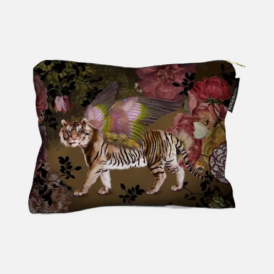 Samttasche mit Tiger