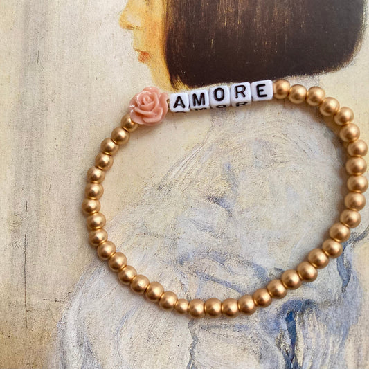 statement armband amore weiß