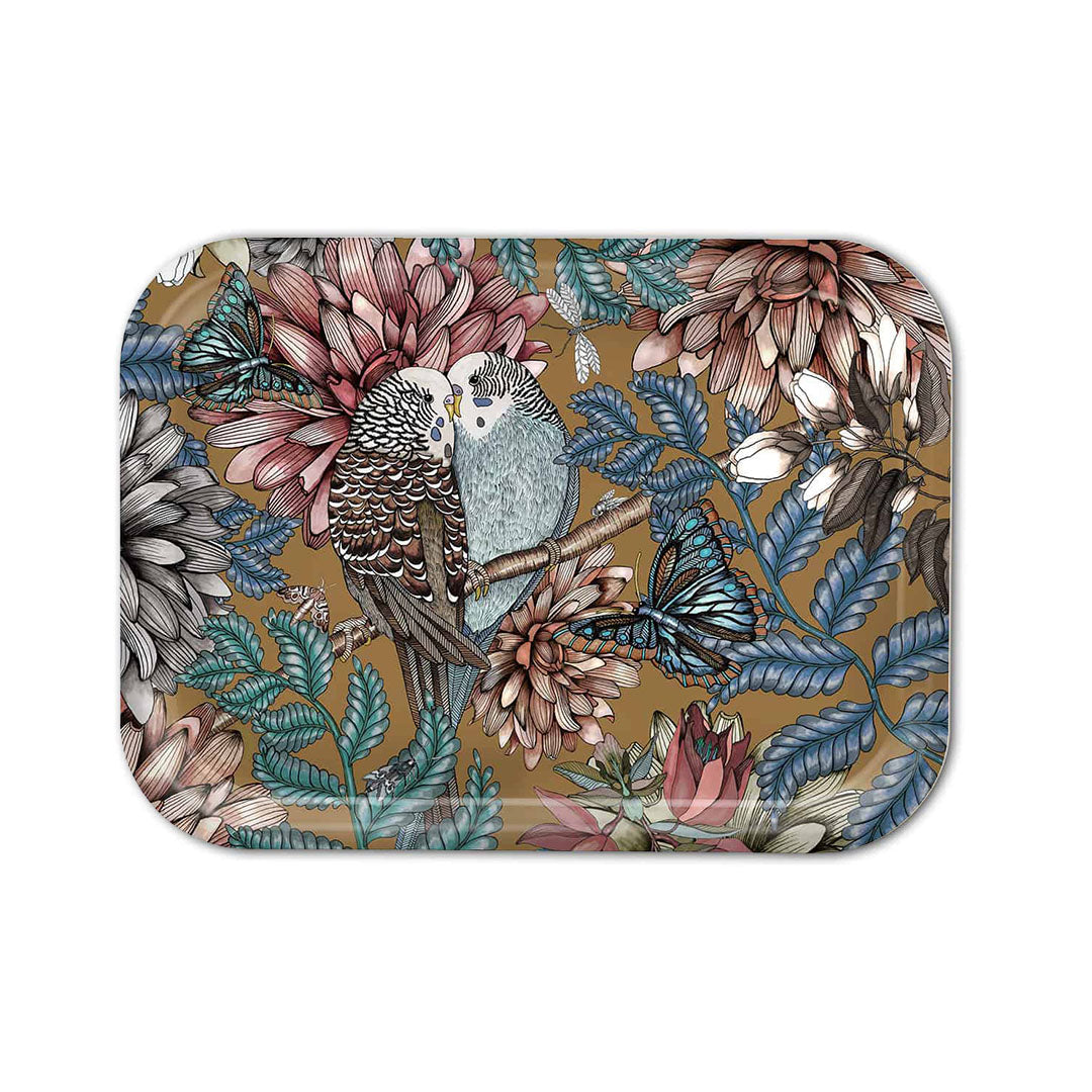 NADJA WEDIN Tablett Lovebirds | 27 x 20 cm