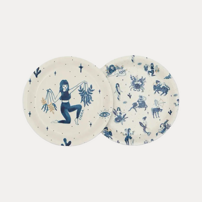 Zwei Untersetzer Sternzeichen Waage 