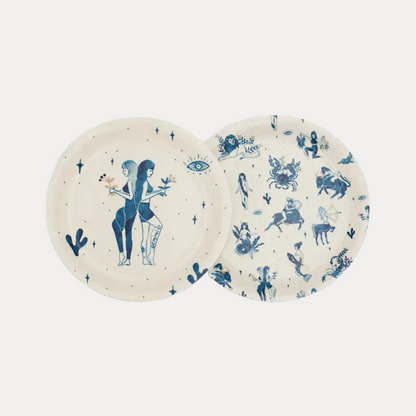 Zwei Untersetzer Sternzeichen Zwillinge 