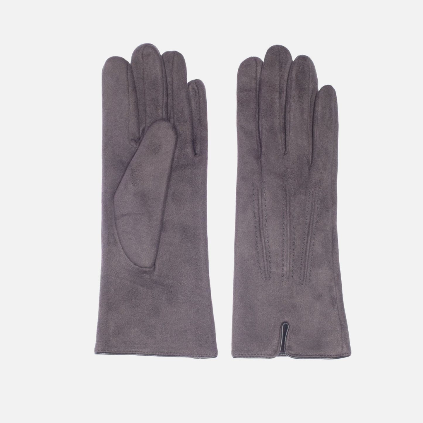 Damenhandschuhe in Wildlederopitik grau