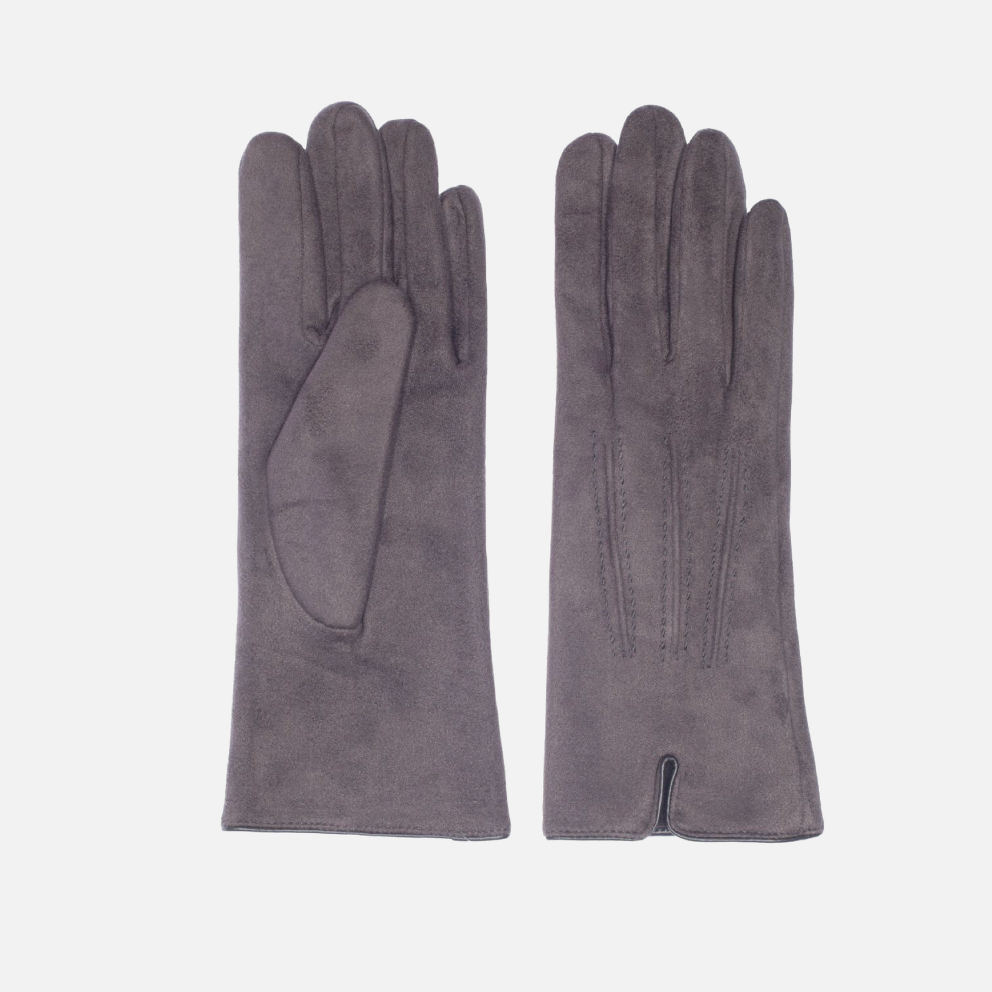 Damenhandschuhe in Wildlederopitik grau