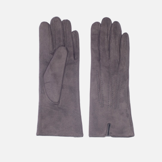 Damenhandschuhe in Wildlederopitik grau