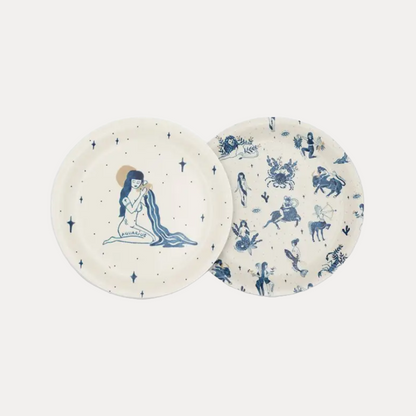 Zwei Untersetzer Sternzeichen Wassermann 