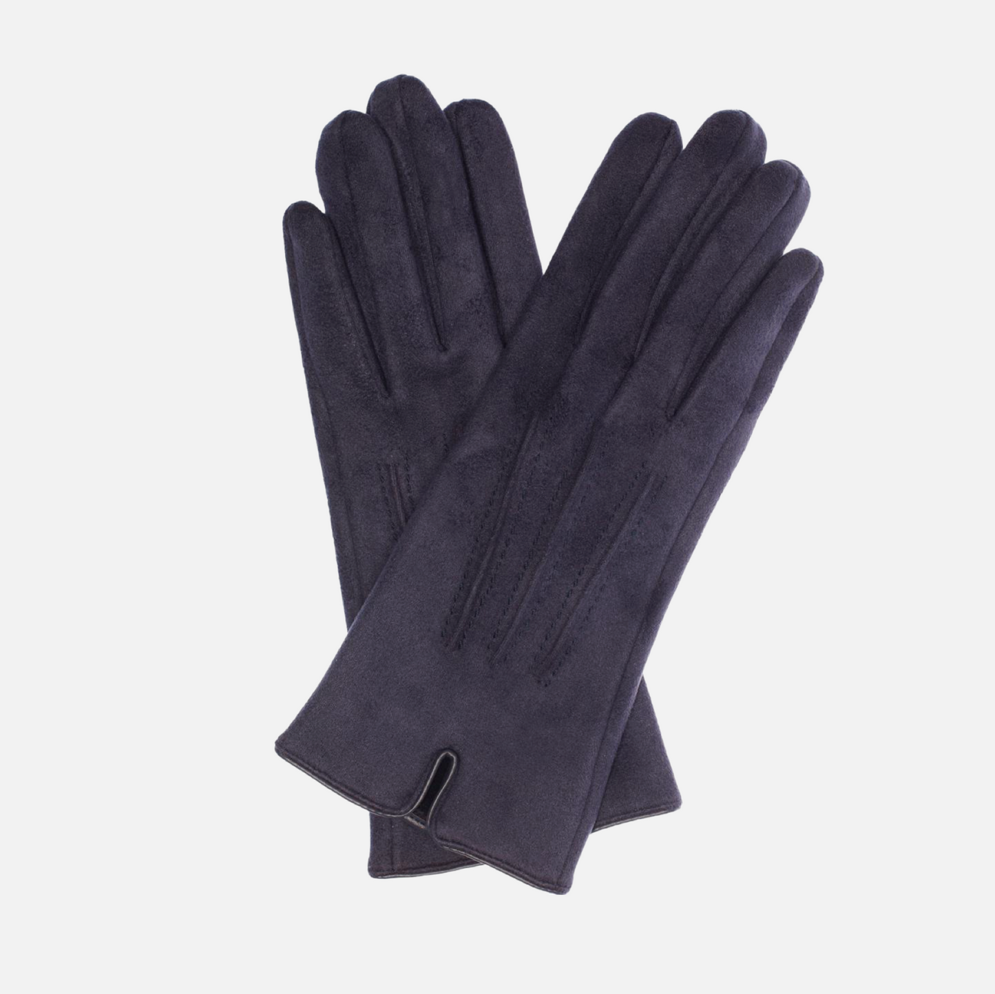 Damenhandschuhe in Wildlederoptik Dunkelblau 