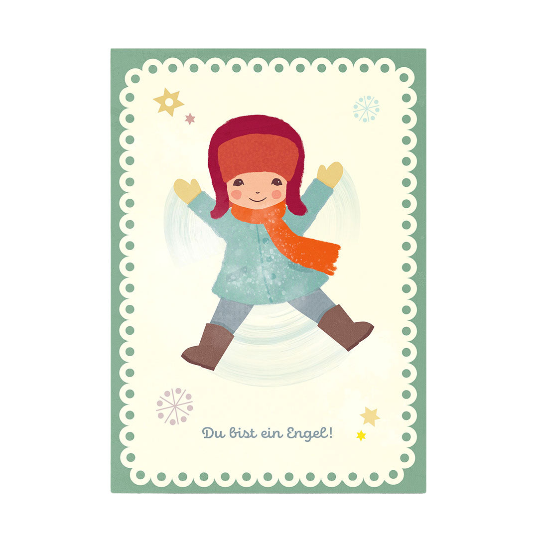 MONIMARI Postkarte Schnee-Engel | A6