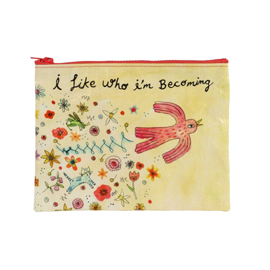 BLUE Q Zipper I like who I'm becoming | 24 x 19 cm