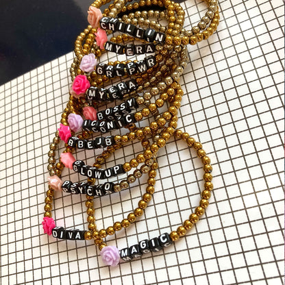 MY ERA Statement-Armband mit Hämatitperlen | 17,5 cm