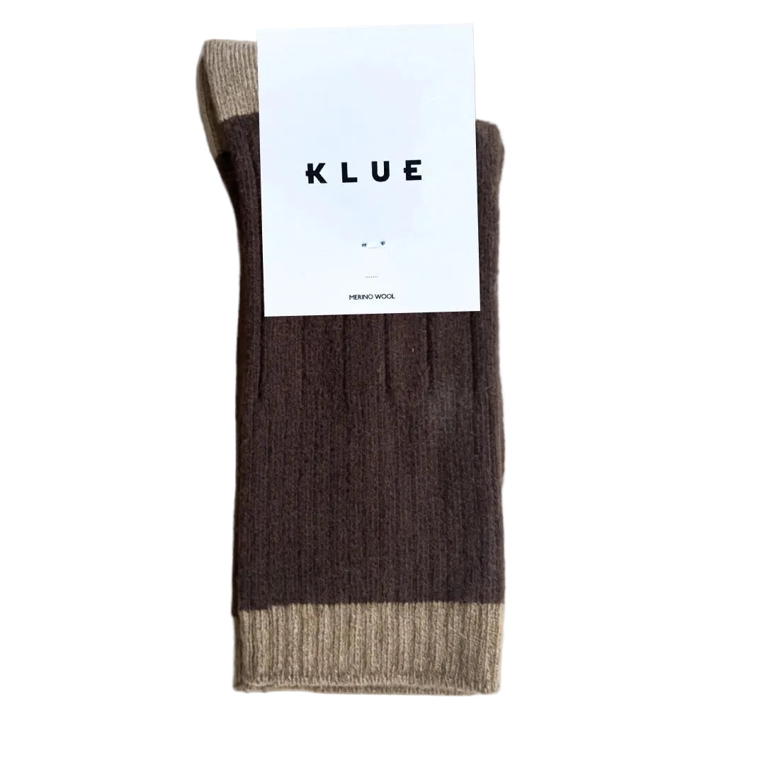 KLUE Merinowollsocken | Braun Karamell | 36-40