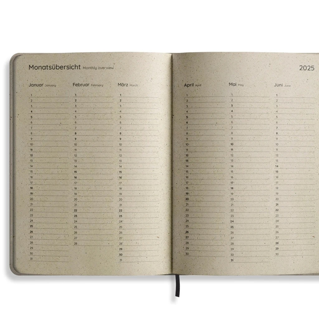 MATABOOKS Samaya Jahresplaner 2025 | Midnight | A5