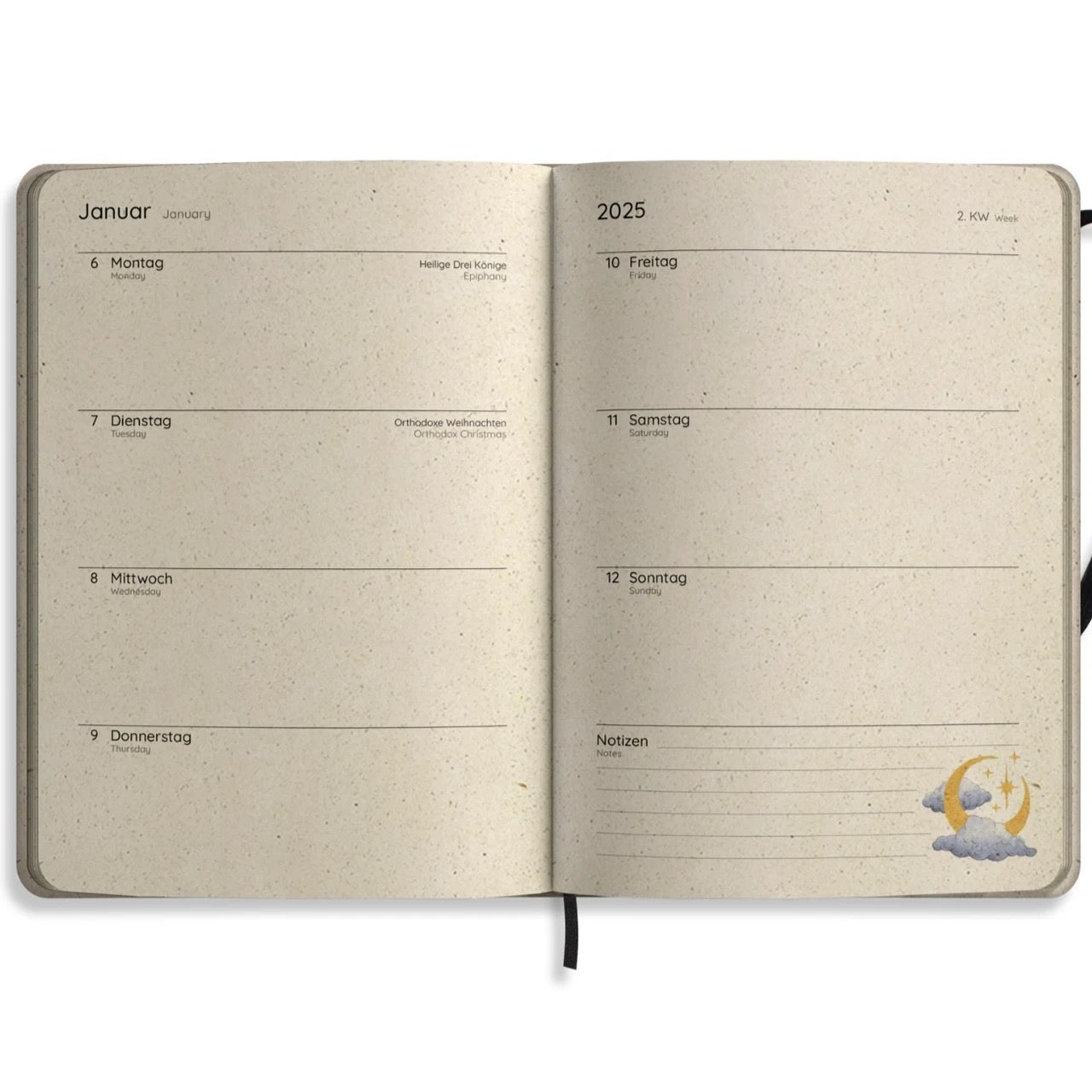 MATABOOKS Samaya Jahresplaner 2025 | Midnight | A5