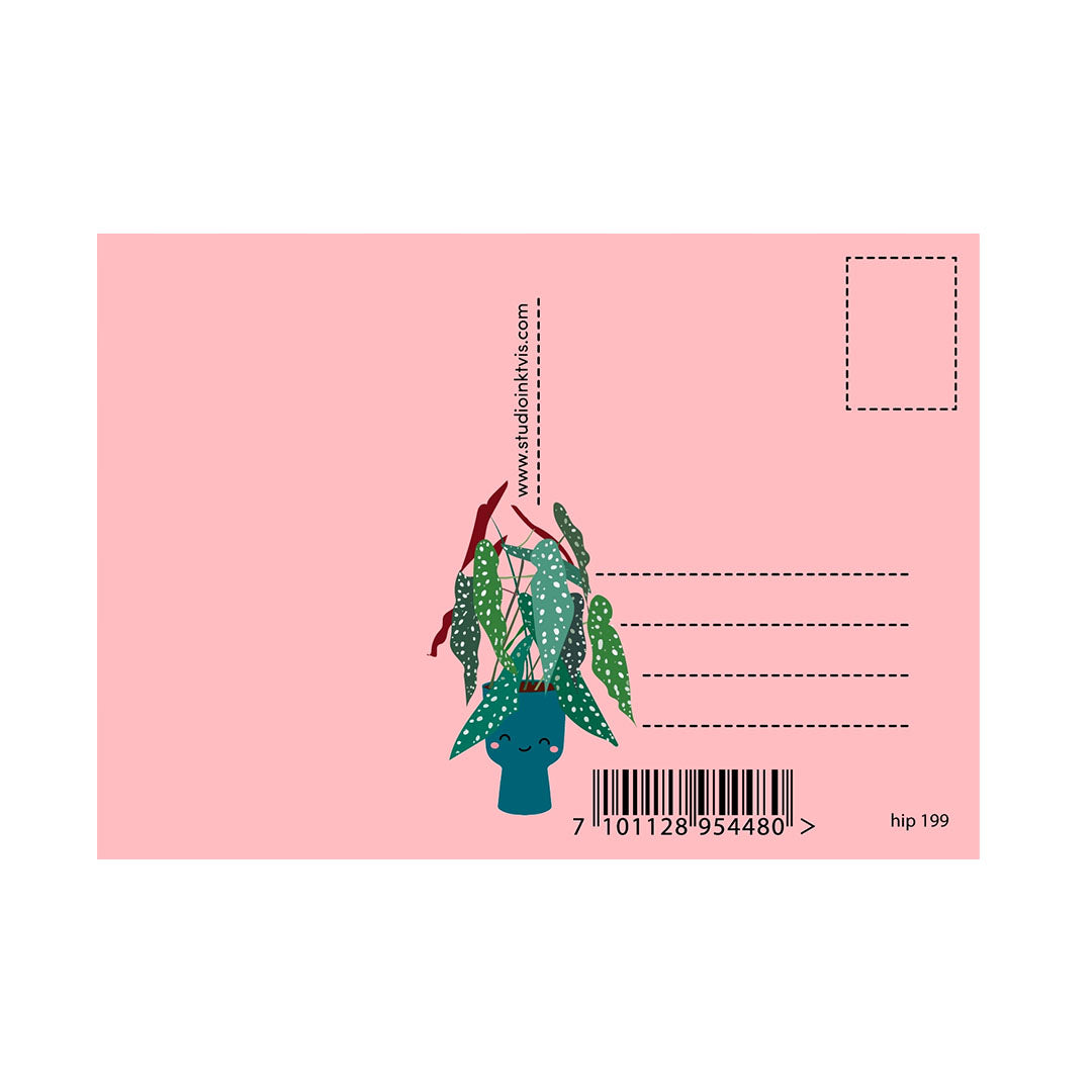  gepunkteten Pflanze in einem blauen Topf mit Gesicht zu sehen, die die Adresszeilen unterbricht.